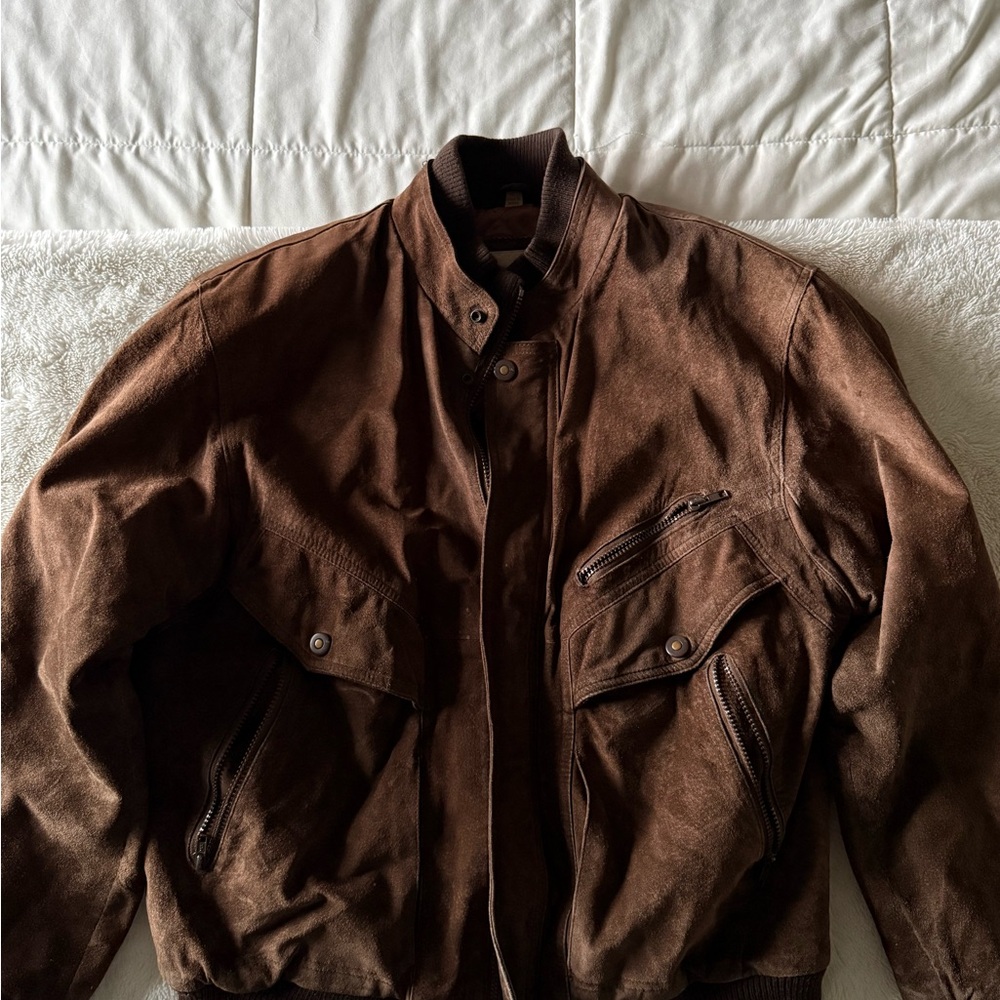 St. John's Bay Men's Dark Brown Bomber Jacket